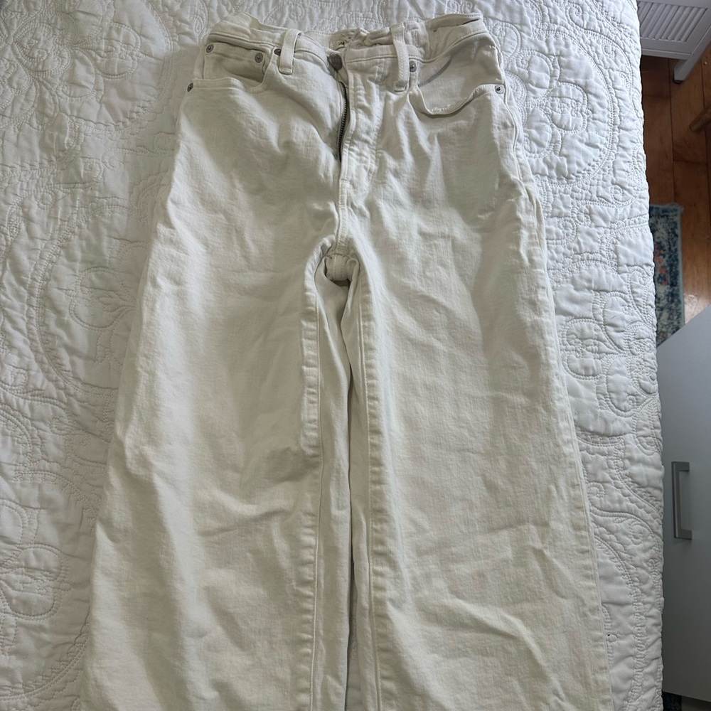 White Madewell Wide Leg Jeans